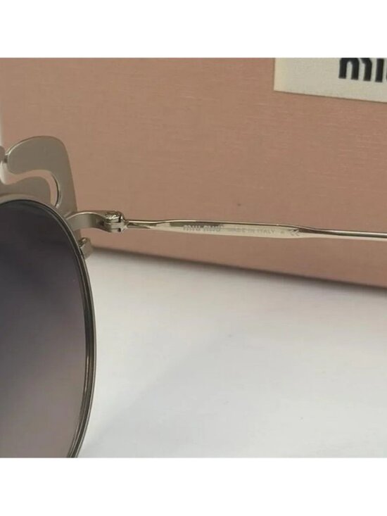 New Authentic Miu Miu MU 57TS HB5GR0* 3N Metal Women Noir sunglasses main image 6